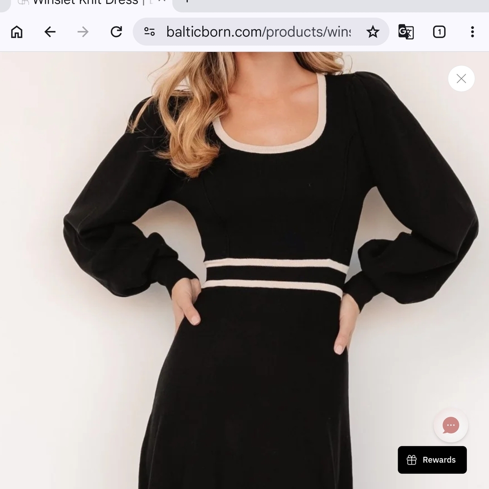 Baltic Born Elegant Black Knit Scoop Knit Midi Dress - Picture 5 of 8